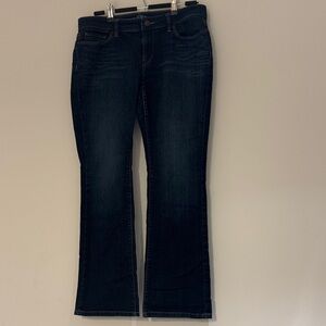 Ann Taylor LOFT Women's Dark Blue Flare Jeans - Classic Bootcut Style